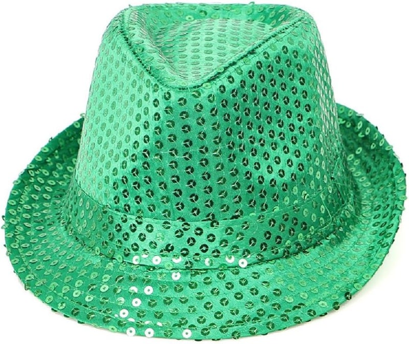 Ankelesz Sequin Hat for Man and Women,Western Sequin Fedora Hat Bling Dance Hats - Image 1